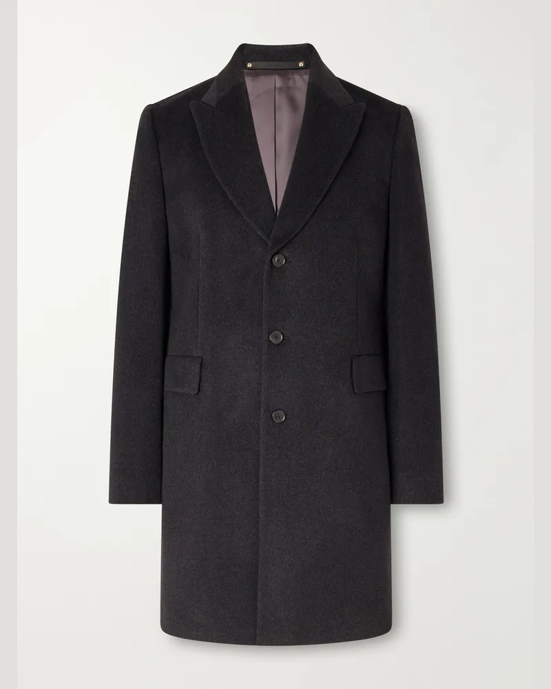 Paul Smith Wool and Cashmere-Blend Coat Blue
