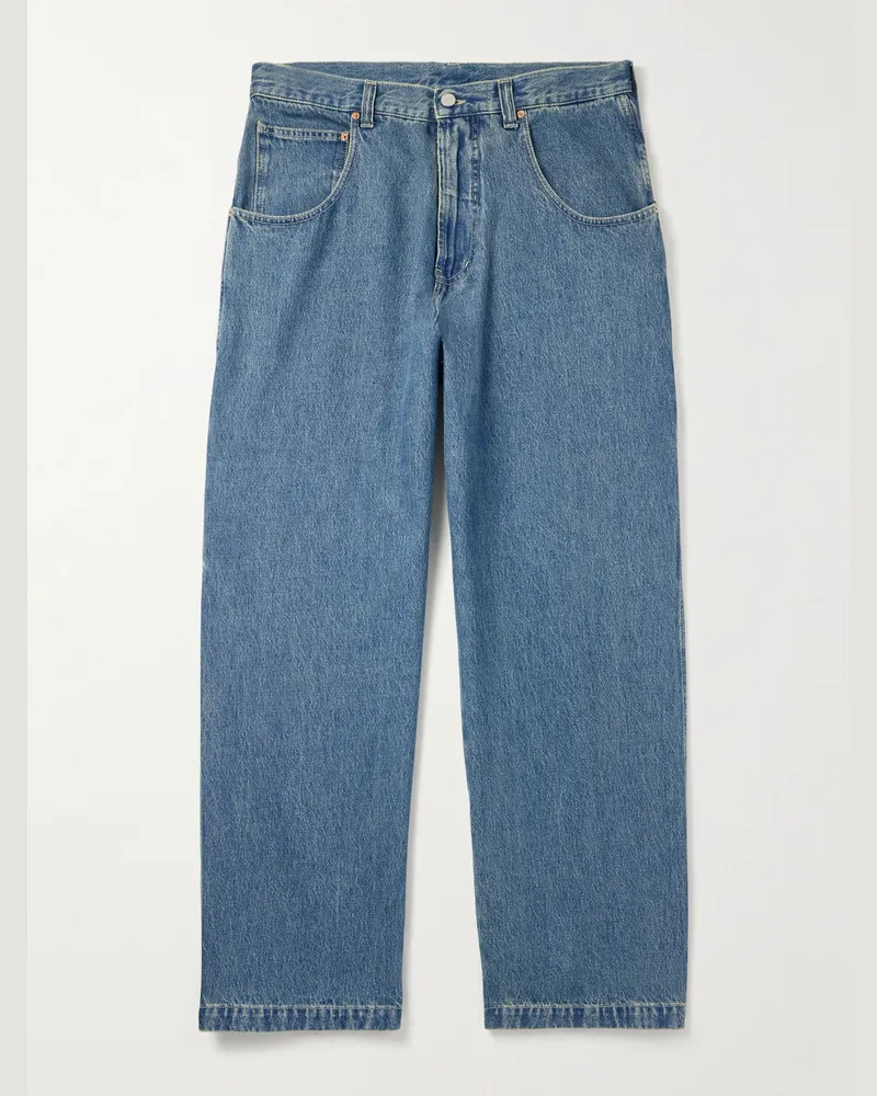VETEMENTS Hip-Hop Straight-Leg Jeans Blue