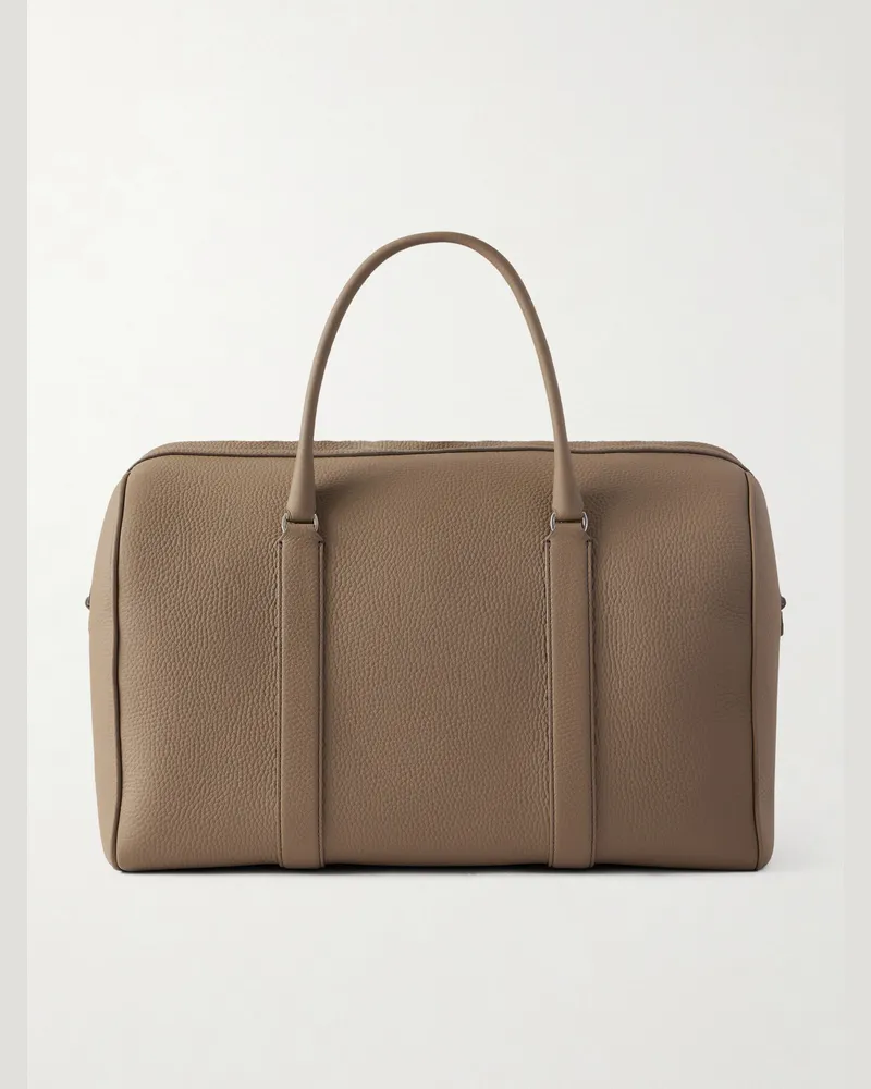 The Row Iowa Weekender aus vollnarbigem Leder Braun