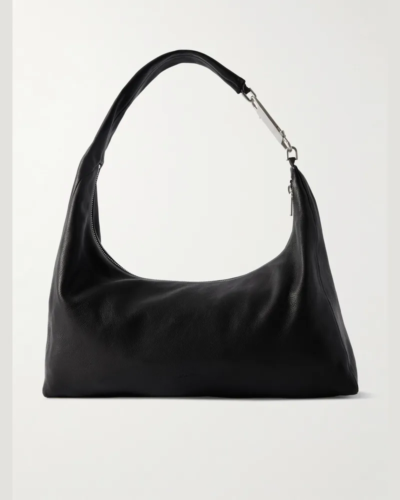 Rick Owens Gemini kleine Tote aus vollnarbigem Leder Schwarz