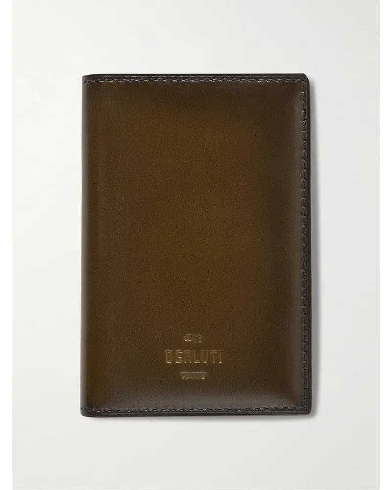 Berluti Venezia Leather Cardholder Braun