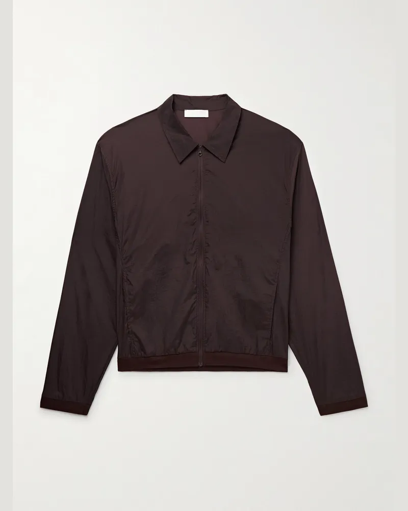 AMOMENTO Hemdjacke aus einer Nylon-Mischung Burgunder