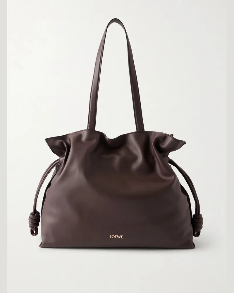 Loewe Flamenco Large Leather Tote Bag Brown