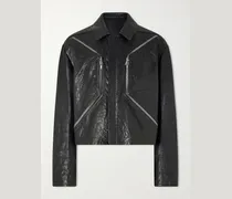 Temple Heizer Mac Textured-Leather Jacket