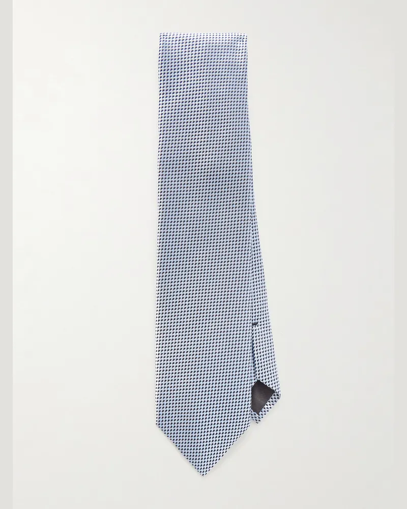Tom Ford 8cm Silk-Jacquard Tie Blue
