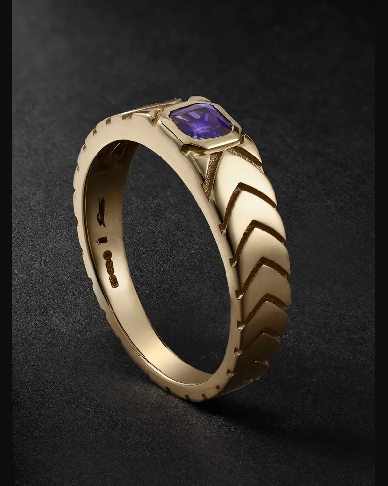 Jacquie Aiche Gold Tanzanite Ring Purple