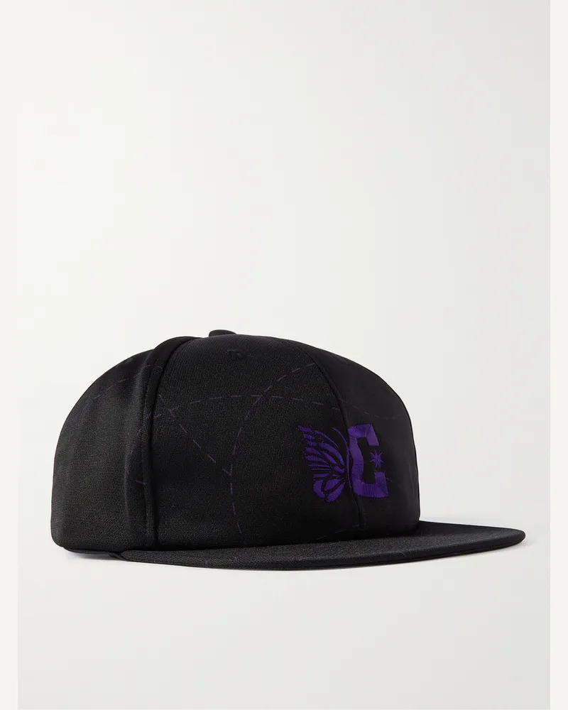 NEEDLES DC Shoes Embroidered Printed Jersey Baseball Cap Black