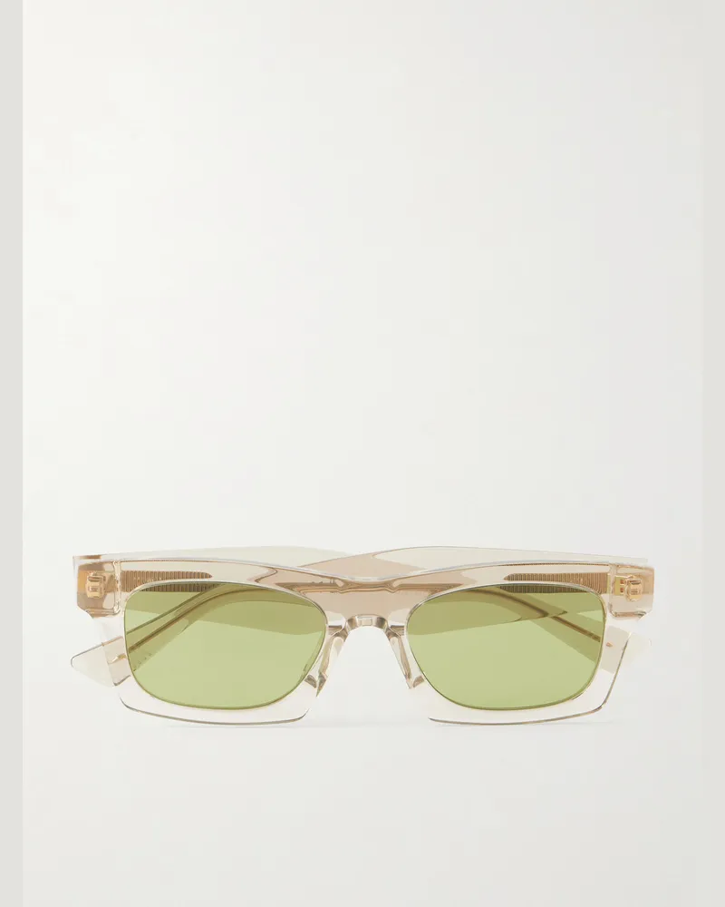 Bottega Veneta New Entry Square-Frame Recycled-Acetate Sunglasses Neutrals
