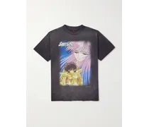 Saint Seiya T-Shirt aus bedrucktem Baumwoll-Jersey mit Distressed-Details