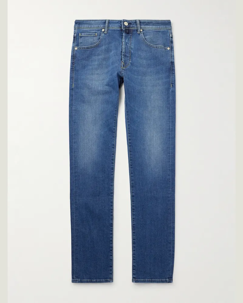 Incotex Blue Division schmal und gerade geschnittene Jeans Blau