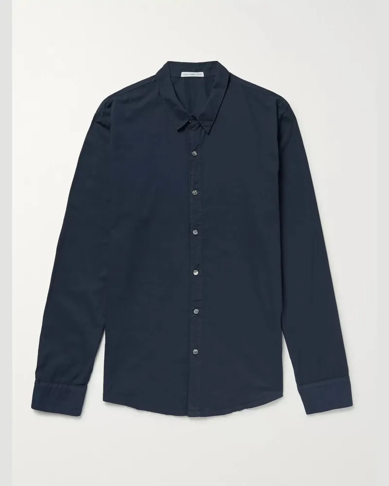 James Perse Standard Hemd aus Baumwolle Blau