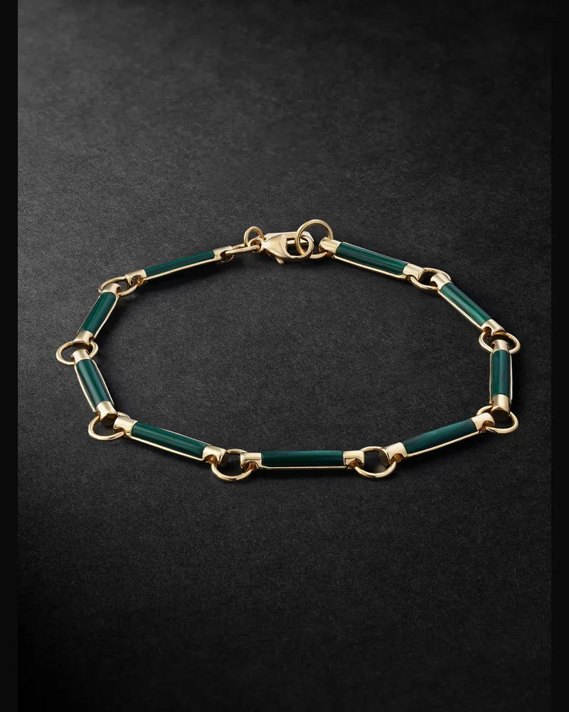 FOUNDRAE Armband aus 18 Karat Gold mit Malachiten Gold