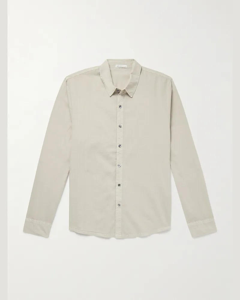 James Perse Standard Hemd aus Baumwolle Grau