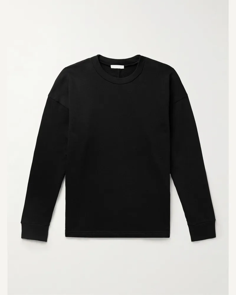The Row Ezan Sweatshirt aus Baumwoll-Jersey Schwarz