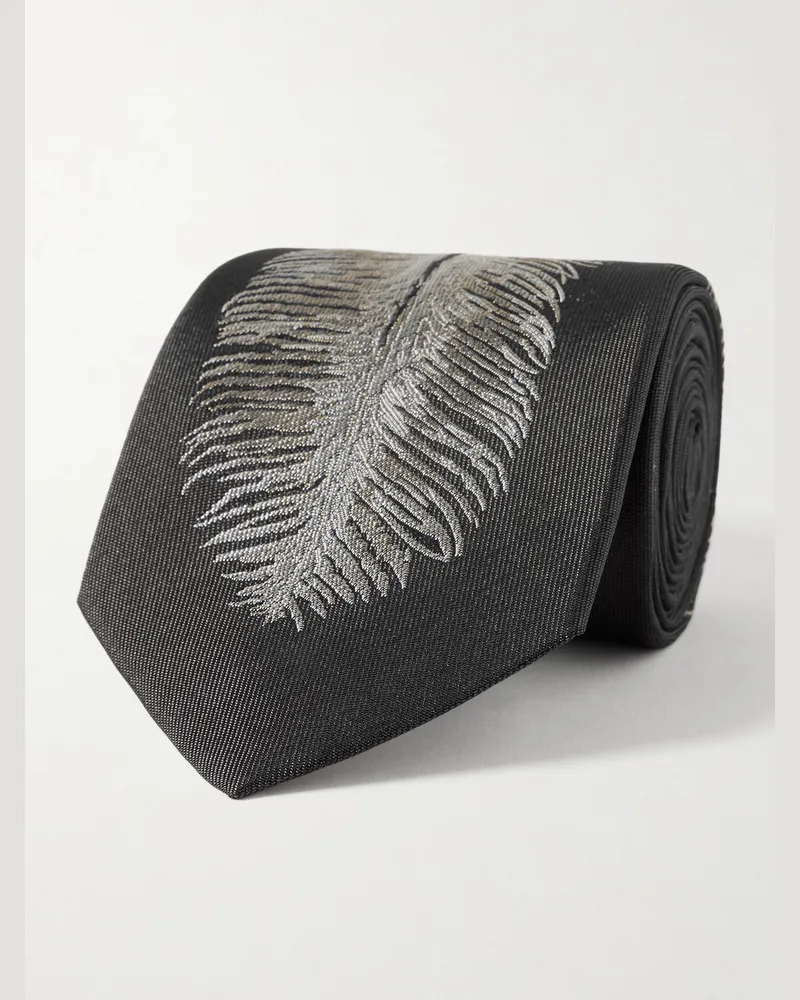 KAPITAL Krawatte aus Seiden-Jacquard, 8,5 cm Schwarz