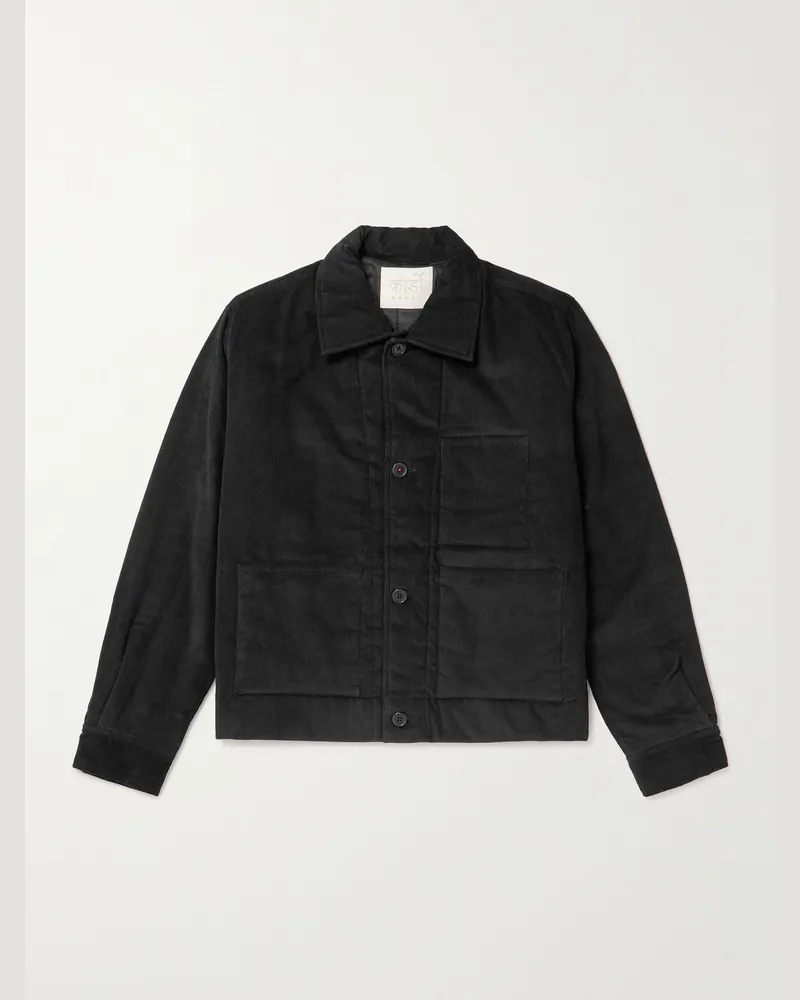 KARDO Bodhi Embroidered Cotton-Corduroy Jacket Black