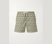 Bulldog Passetto Straight-Leg Mid-Length Printed Swim Shorts