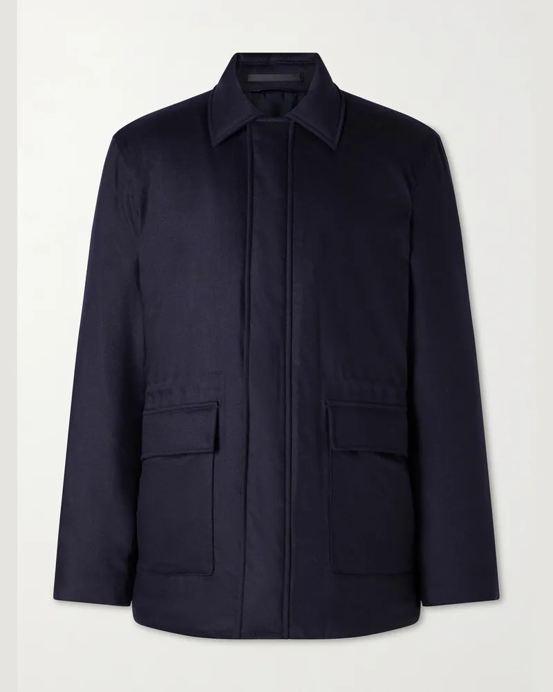 Sunspel Padded Wool-Blend Field Jacket Blue