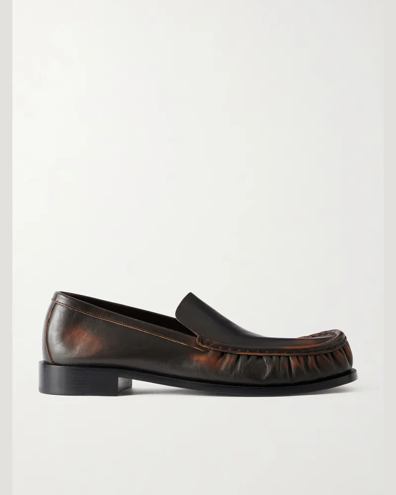 Dries van Noten Loafers aus Leder Braun