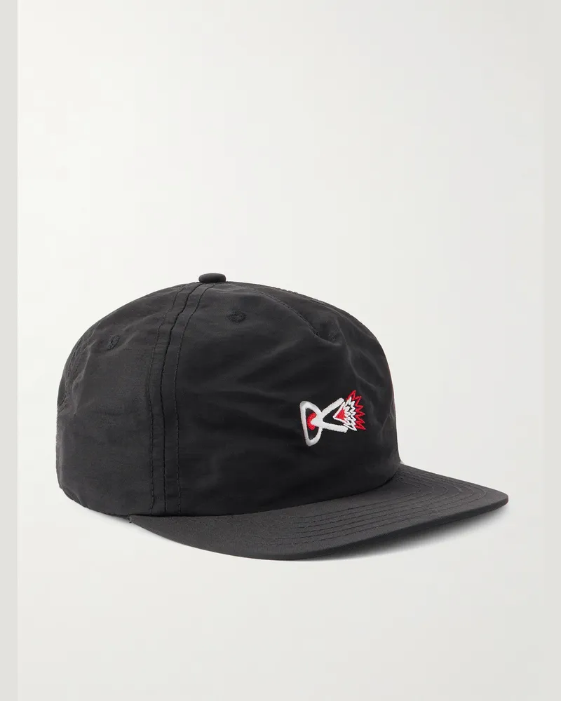District Vision Baseballkappe aus Nylon-Taslan mit Stickerei Schwarz