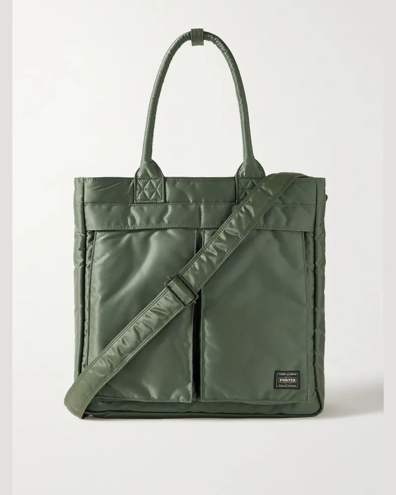PORTER-YOSHIDA & CO Tanker Nylon-Twill Tote Bag Green