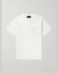 Simone Rocha T-Shirt aus Baumwoll-Jersey mit Details aus Spitze Weiß