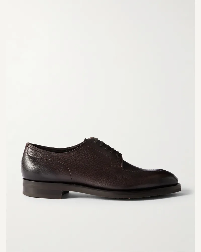 Edward Green Dover Full-Grain Leather Derby Shoes Brown