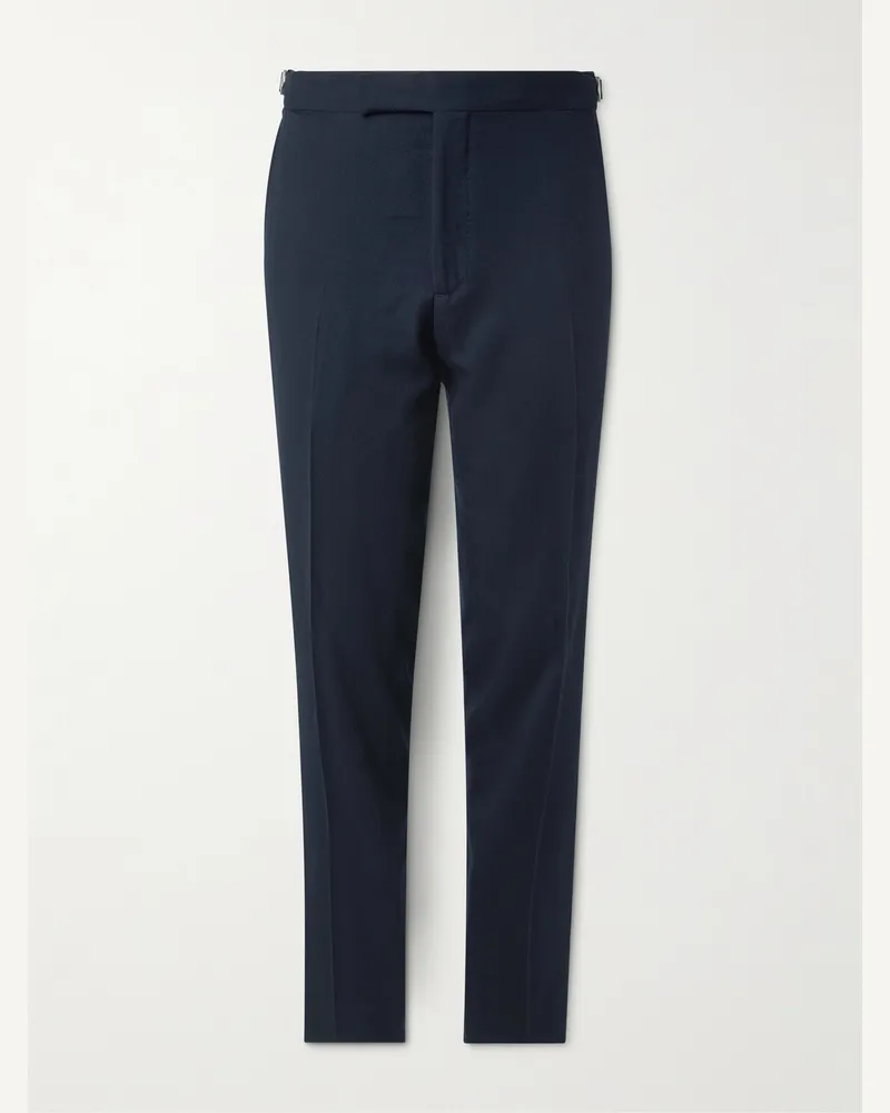 MR P. Philip Slim-Fit Super 150s Wool Suit Trousers Blue