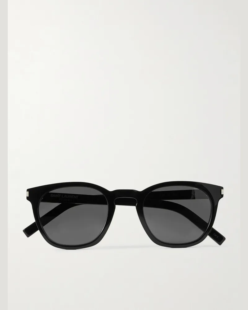 Saint Laurent SL 28 Sonnenbrille mit D-Rahmen aus Azetat Schwarz