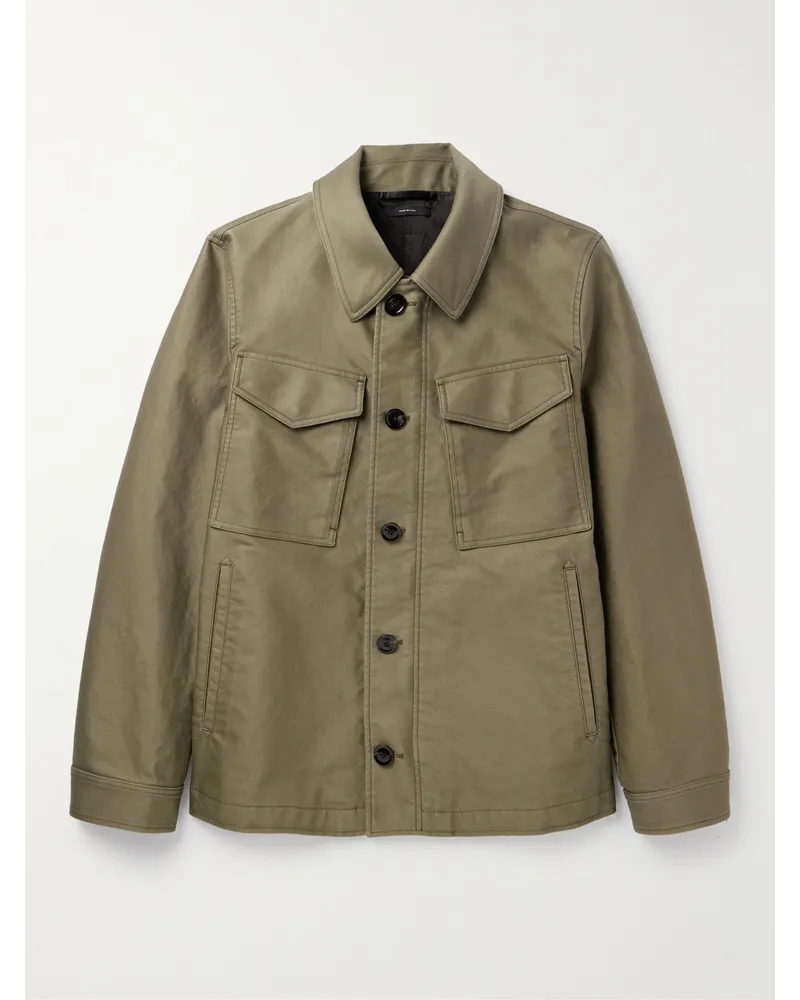 Tom Ford Jacke aus Baumwoll-Twill Grün