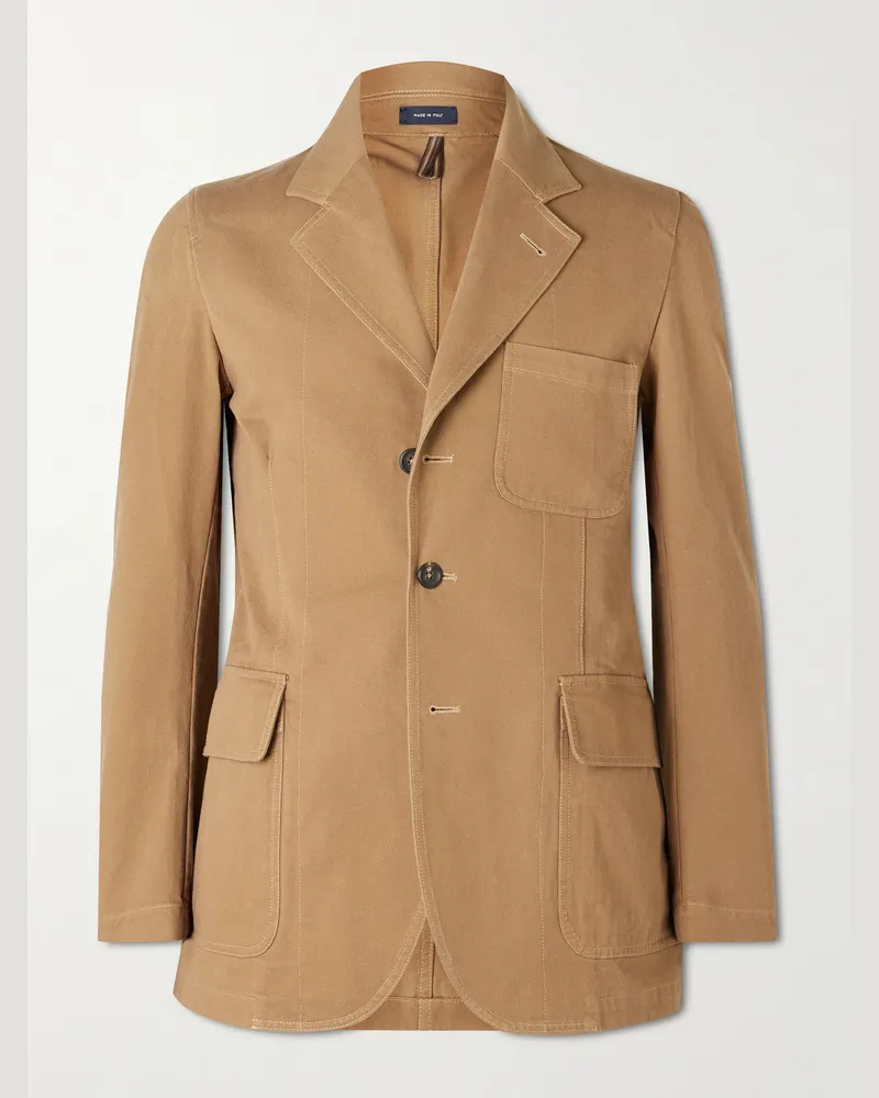 Drake's HIM Mk. I Games Sakko aus Baumwoll-Twill Braun
