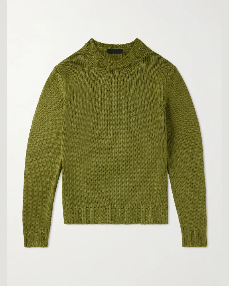 SAMAN AMEL Gio Pullover aus Seide Grün