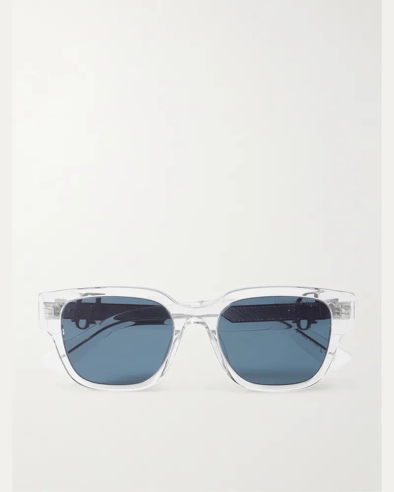 Dior DiorObliqueS1I Square-Frame Acetate Sunglasses Neutrals