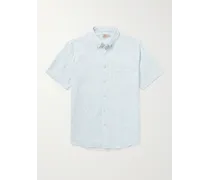 Breeze Hemd aus einer bedruckten Hanfmischung mit Button-Down-Kragen