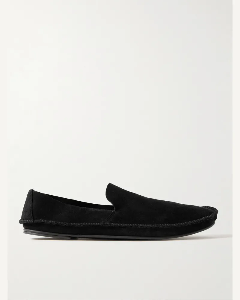 The Row Tyler Loafers aus Veloursleder Schwarz
