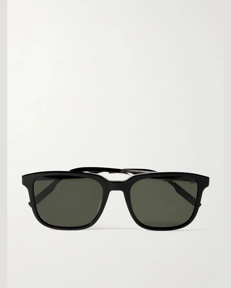 Dior DiorTag SU Square-Frame Acetate and Gold-Tone Sunglasses Black