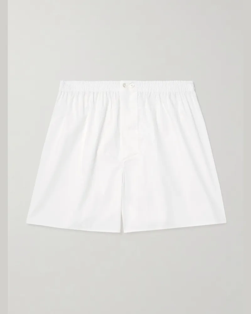 Zimmerli End-On-End Cotton Boxer Shorts White