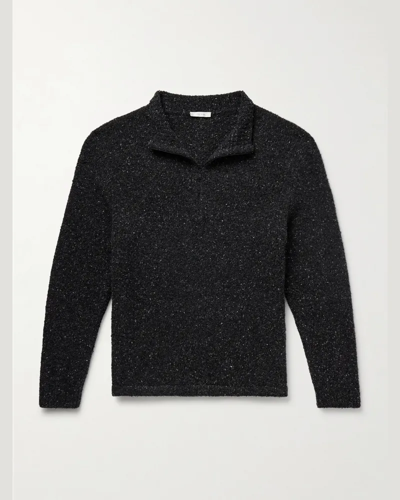 The Row Cusko Pullover aus Bouclé aus einer Kaschmirmischung mit kurzem Reißverschluss Grau