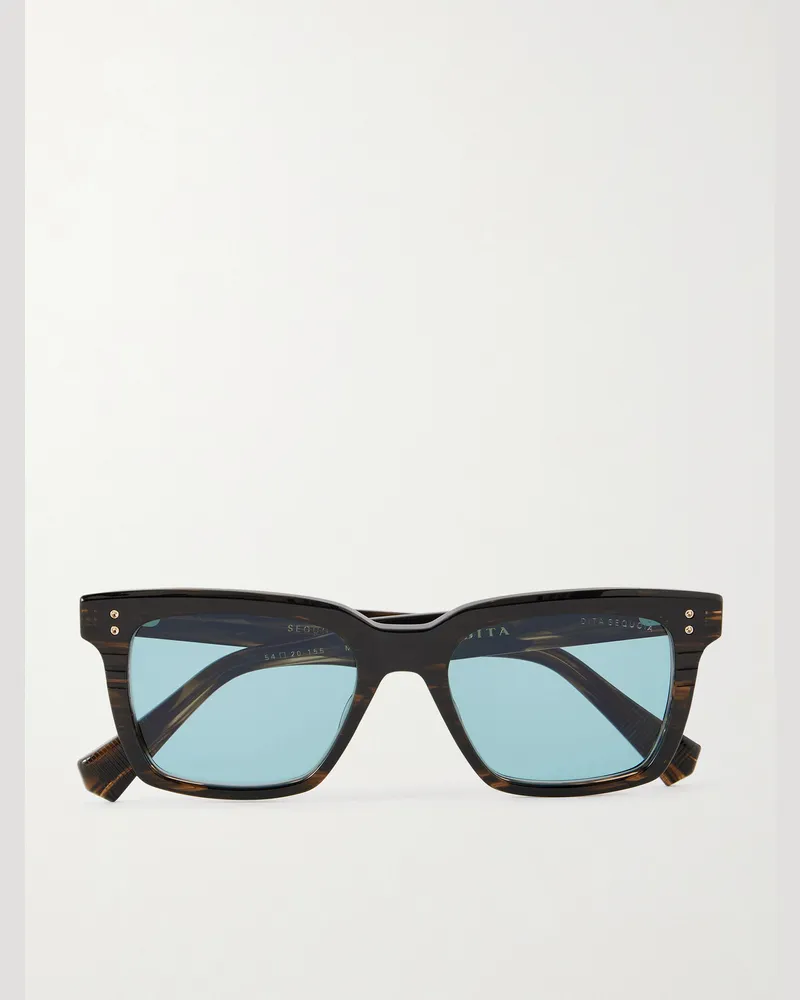 DITA Sequoia Sonnenbrille mit eckigem Rahmen aus Azetat Braun