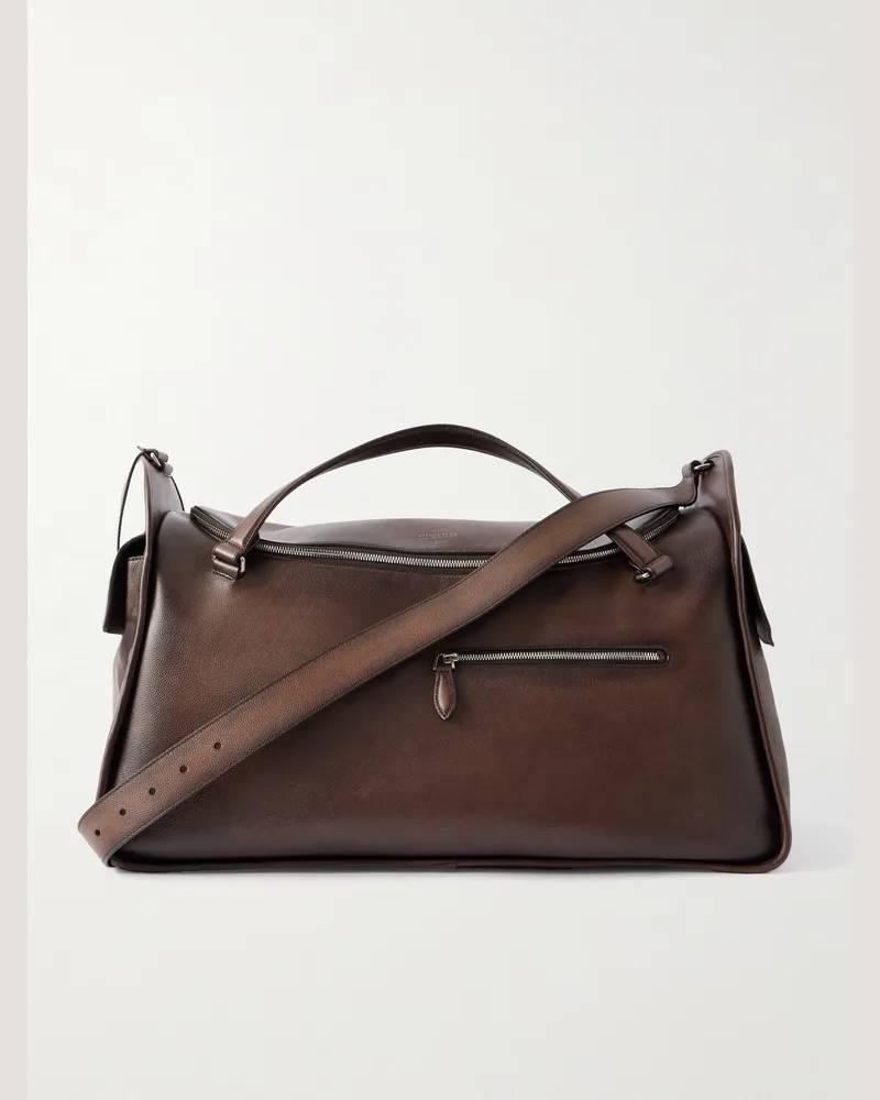 Berluti Périple Weekender aus vollnarbigem Venezia-Leder Braun