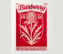 Logo-Jacquard Fringed Wool Scarf
