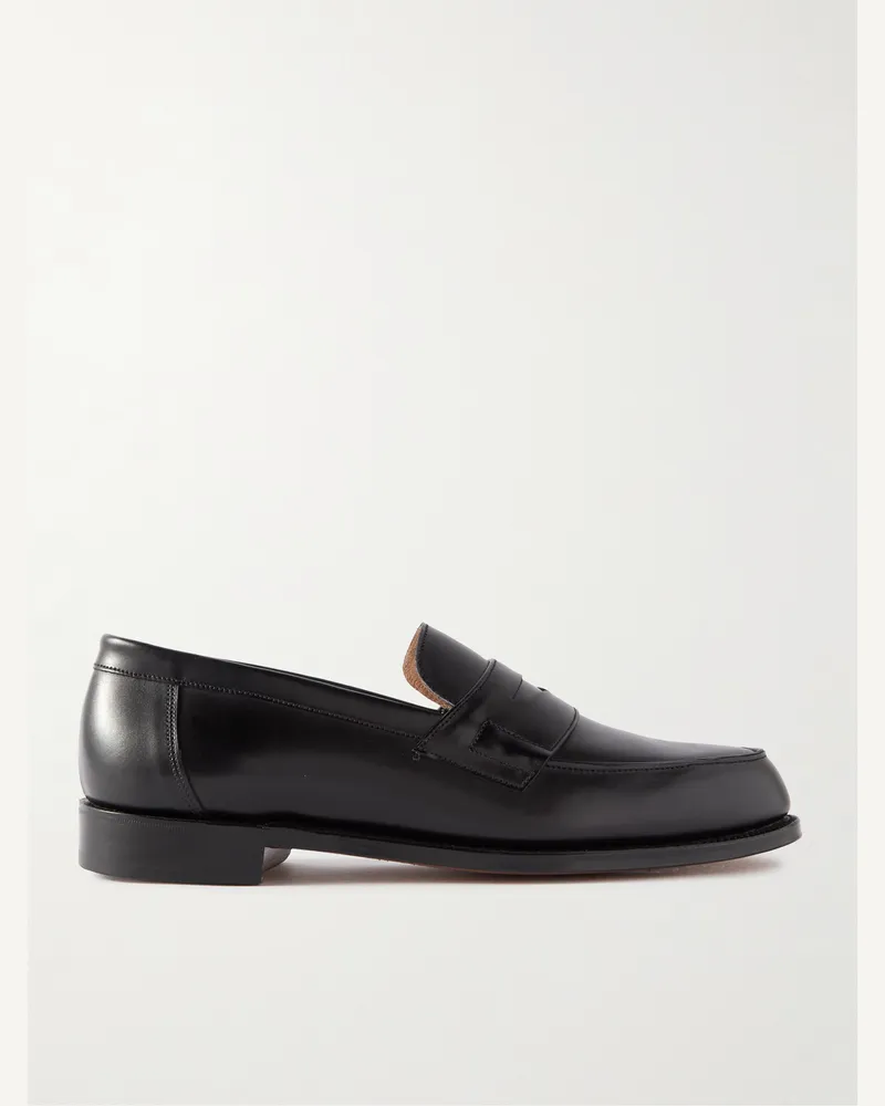 Grenson  Epsom Leather Penny Loafers Black