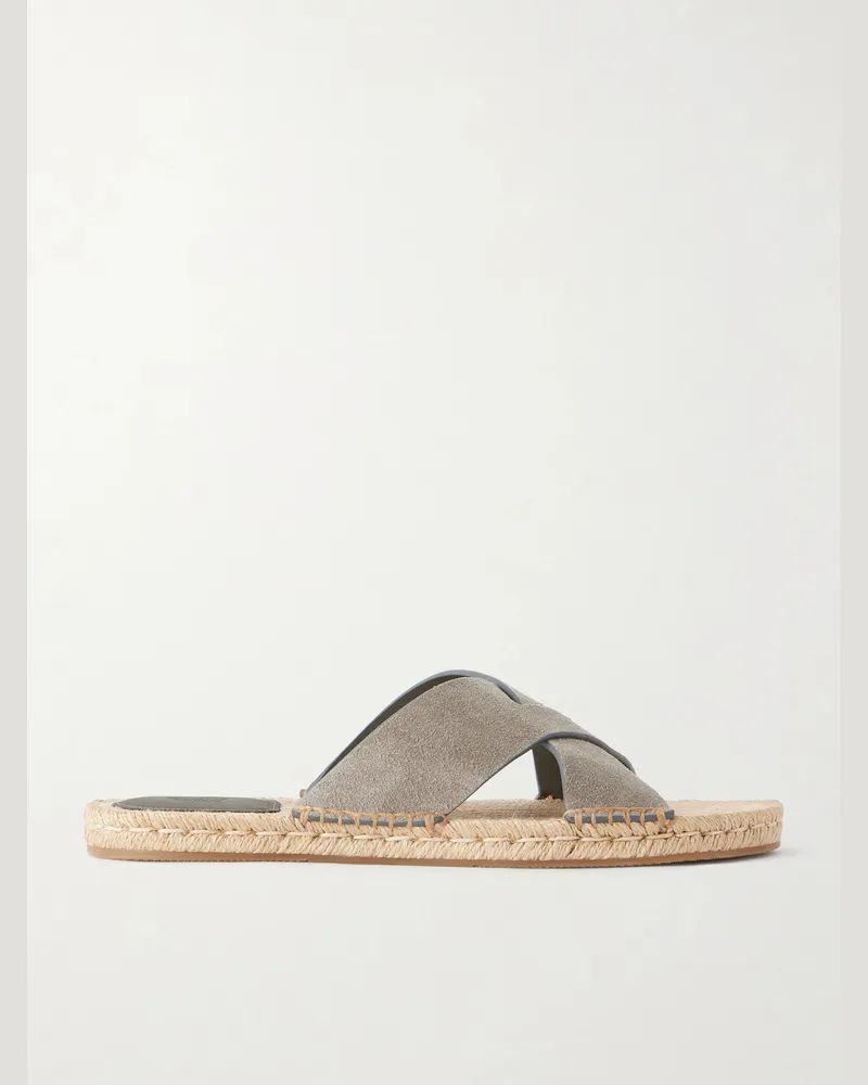 Ermenegildo Zegna Panarea Suede Sandals Brown