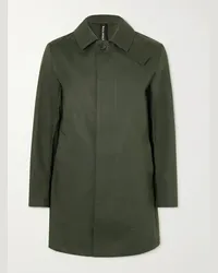 MACKINTOSH Cambridge Trenchcoat aus gebondeter Baumwolle Grün