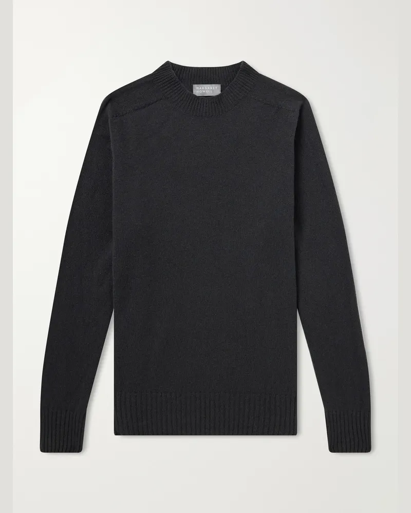 Margaret Howell Seamless Merino Wool and Cashmere-Blend Sweater Gray