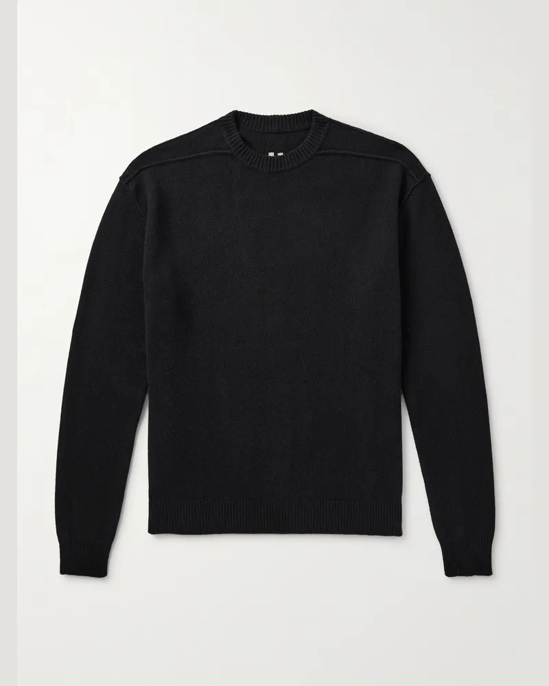 Rick Owens Pullover aus Loden aus einer Kaschmir-Wollmischung Schwarz