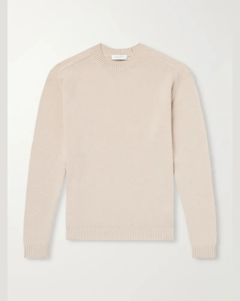 Boglioli Wool and Cashmere-Blend Sweater Neutrals