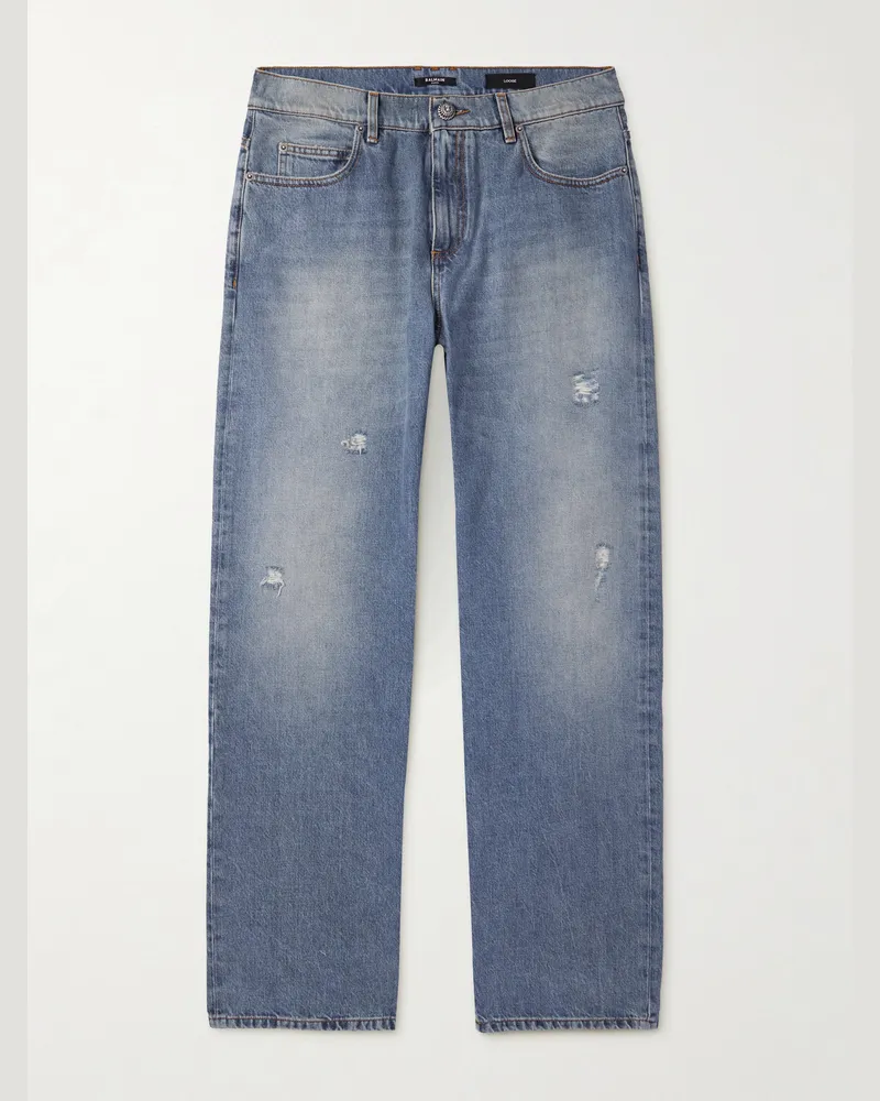 Balmain Gerade geschnittene Jeans Blau