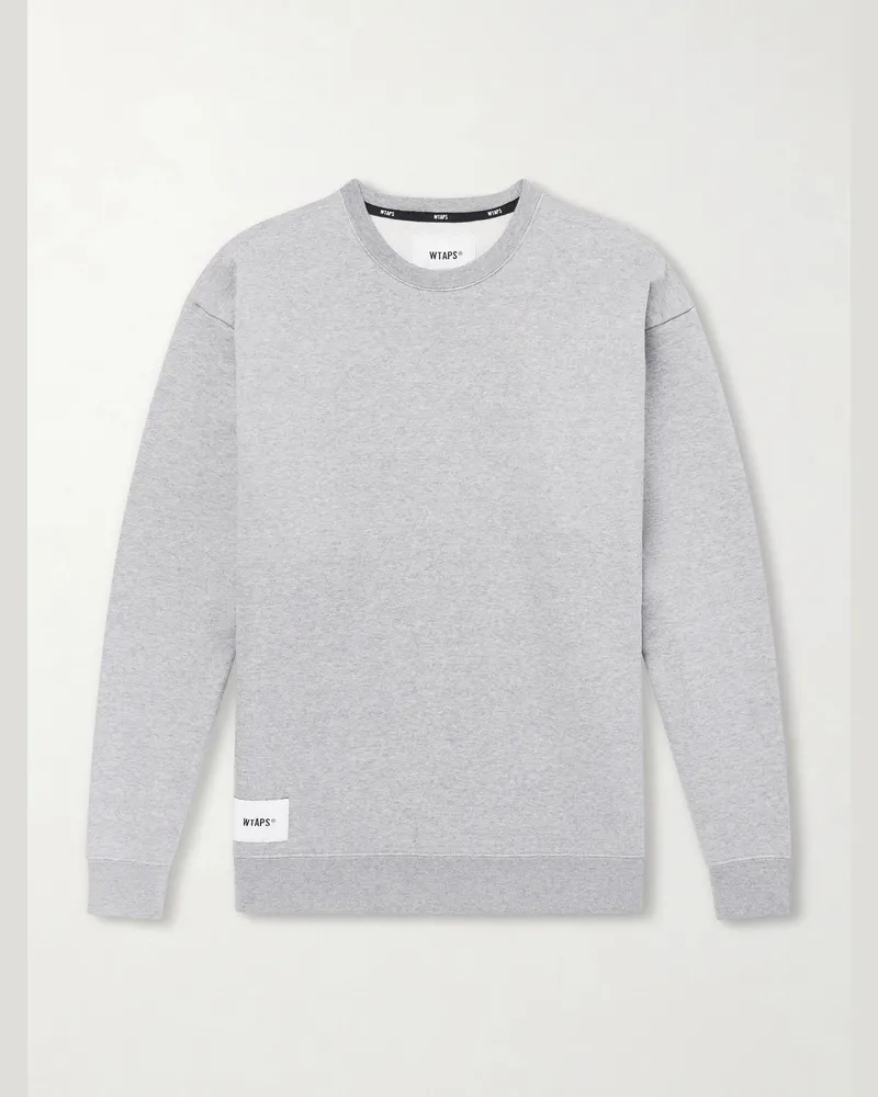 WTAPS SIGN-YD Cotton-Jersey Sweatshirt Gray