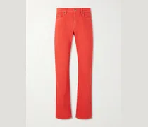 Straight-Leg Logo-Appliquéd Jeans